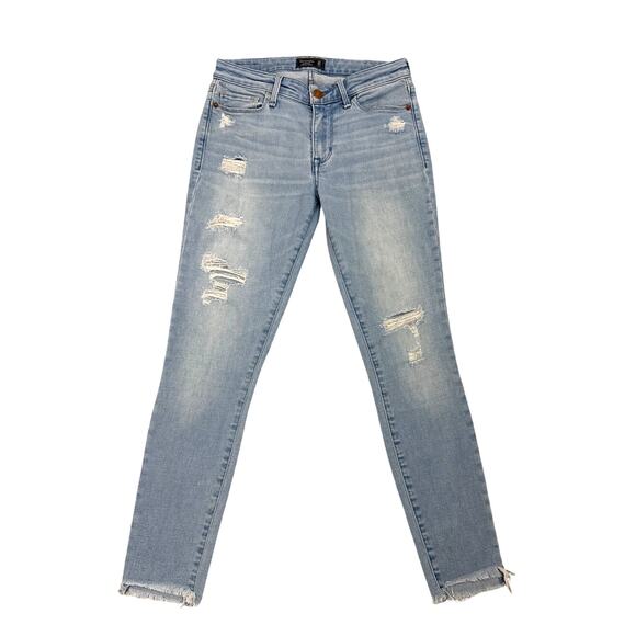 Abercrombie & Fitch Blue Denim Harper Ankle Jeans Size 24/00 - Picture 1 of 6